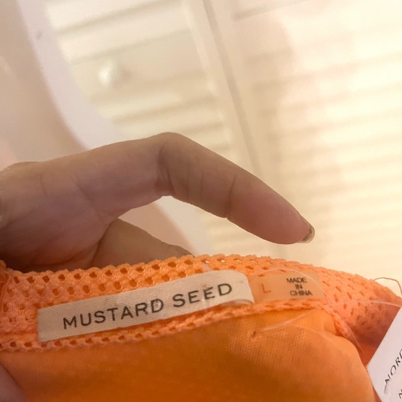 NWT Mustard Seed Peach cutout Mini Dress Size Large 👗 Summer - Picture 8 of 8